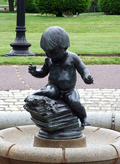 Small Child Fountain in the Public Garden in Boston, June 2010