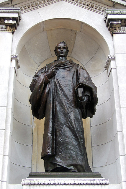 Detail of the William Ellery Channing Monument in the Public Garden in Boston, June 2010