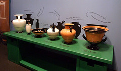 Reproductions of Greek Vase Shapes in the Family Forum of the Getty Villa, July 2008
