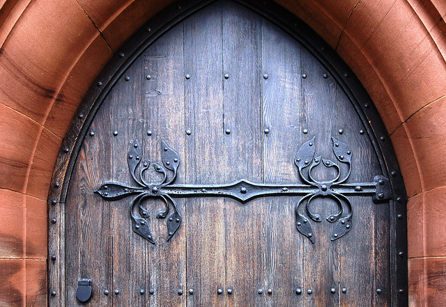 Side Door to All Saints Church, Leek, Staffordshire