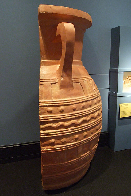 Reproduction of a Pithos Jar in the Family Forum of the Getty Villa, July 2008