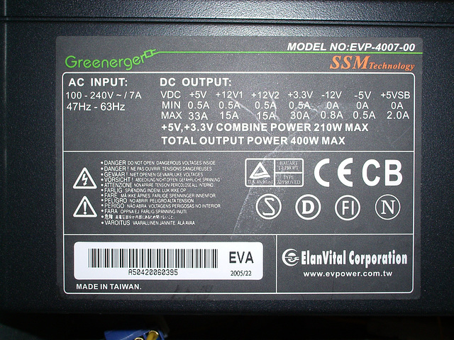 Silent power supply