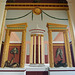 Roman Wall Painting Reproduction in the Large Peristyle of the Getty Villa, July 2008