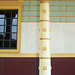 Detail of a Column in a Roman Wall Painting Reproduction in the Large Peristyle of the Getty Villa, July 2008