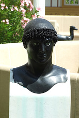 Reproduction of a Bust from a Herm in the Large Peristyle in the Getty Villa, July 2008