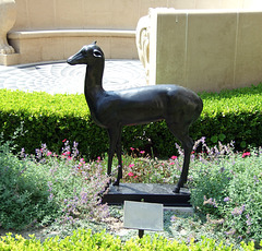 Reproduction of a Statue of a Deer in the Large Peristyle of the Getty Villa, July 2008