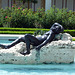 Reproduction of the Sleeping Satyr in the Large Peristyle in the Getty Villa, July 2008