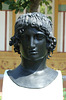 Reproduction of a Bust of a Youth in the Large Peristyle of the Getty Villa, July 2008