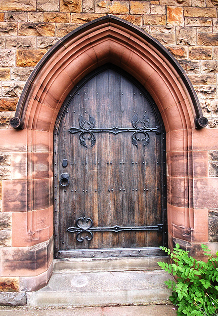 Side Door to All Saints Church, Leek, Staffordshire