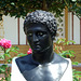 Reproduction of a Bust of a Young Athlete in the Large Peristyle of the Getty Villa, July 2008