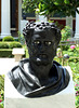 Reproduction of a Bust of a Bearded Man in the Large Peristyle of the Getty Villa, July 2008