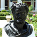 Reproduction of a Bust of a Bearded Man in the Large Peristyle of the Getty Villa, July 2008