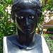 Reproduction of a Head of an Athlete in the Large Peristyle of the Getty Villa, July 2008