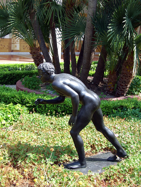 Reproduction of a Statue of an Athlete in the Large Peristyle of the Getty Villa, July 2008