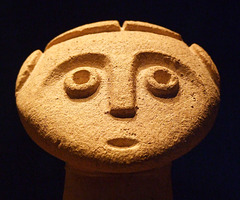 Detail of a Cypriot Fertility Goddess in the Getty Villa, July 2008