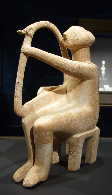 Cycladic Harp Player in the Getty Villa, July 2008