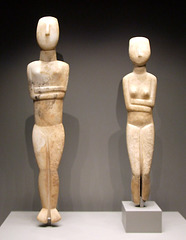 Cycladic Female Figures in the Getty Villa, July 2008