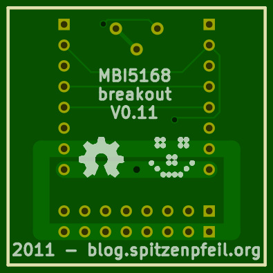 MBI5168 SMD breakout board