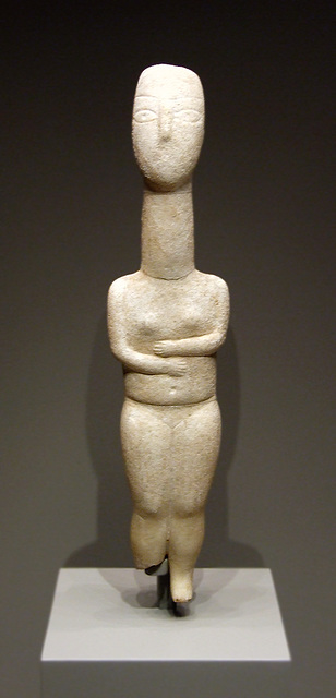 Cycladic Female Figure with Folded Arms in the Getty Villa, July 2008