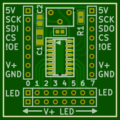 MBI5168 SMD breakout board