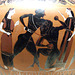 Detail of an Amphora with Theseus Killing the Minotaur in the Getty Villa, July 2008