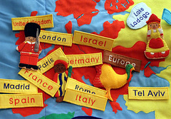 Detail of Europe in the Soft Map of the World in FAO Schwarz, July 2007