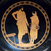 Detail of a Kylix with a Boy Holding a Lyre by Douris in the Getty Villa, July 2008