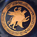 Detail of a Kylix with Apollo Riding a Griffin in the Getty Villa, July 2008