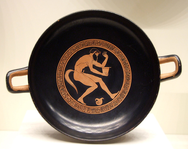 Kylix with a Crouching Satyr Attributed to Makron in the Getty Villa, July 2008