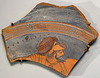 Kylix Fragment with a Warrior Painted by Onesimos and Potted by Euphronios in the Getty Villa, July 2008