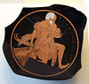 Fragment of a Kylix with a Man Dragging a Sacrificial Goat in the Getty Villa, July 2008