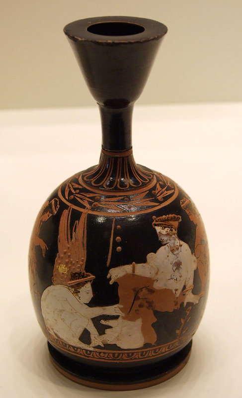 Oil Jar with Helen and Eros in the Getty Villa, July 2008