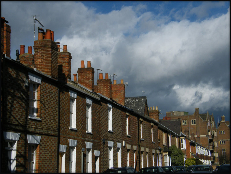 wild sky and chimneys