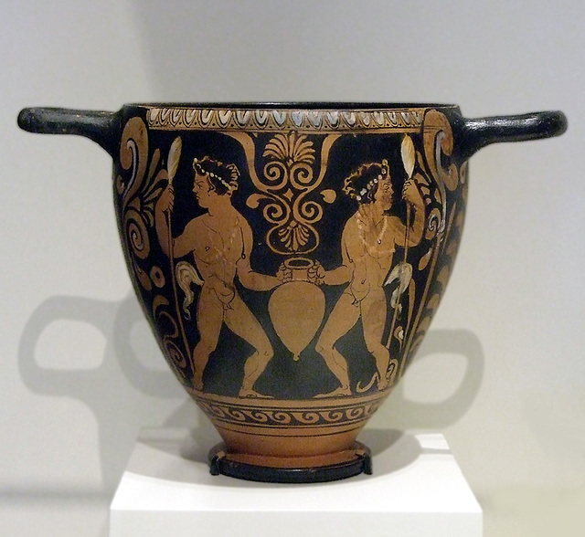 Skyphos with Satyrs in the Getty Villa, July 2008