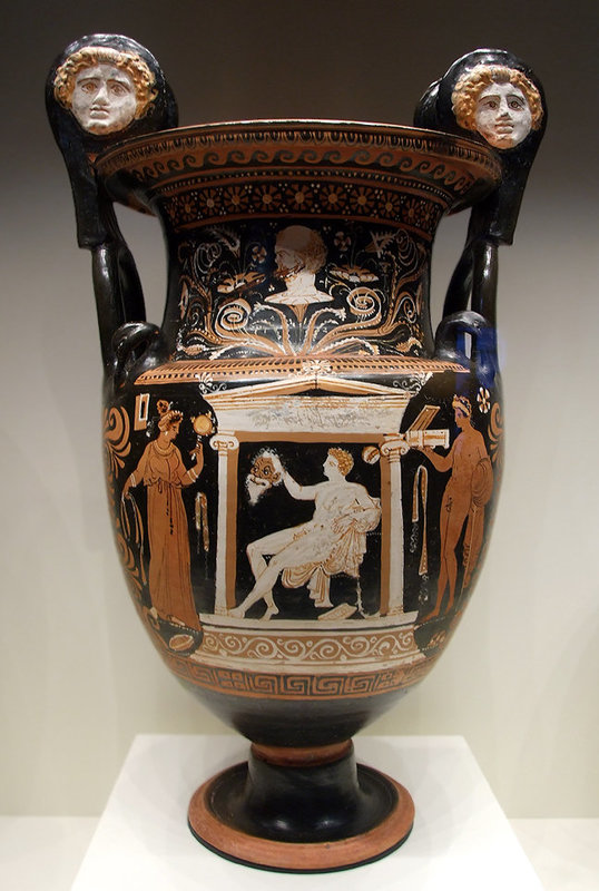 South Italian Volute Krater with a Deceased Youth in the Getty Villa, July 2008