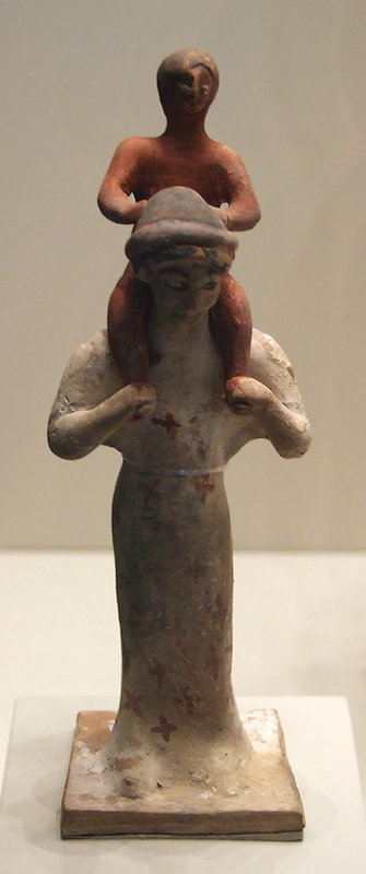 Statuette of a Boy Riding Piggyback in the Getty Villa, July 2008