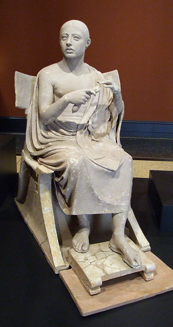 Detail of a Poet as Orpheus in the Getty Villa, July 2008