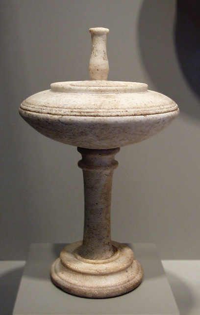 Marble Perfume Container in the Getty Villa, July 2008