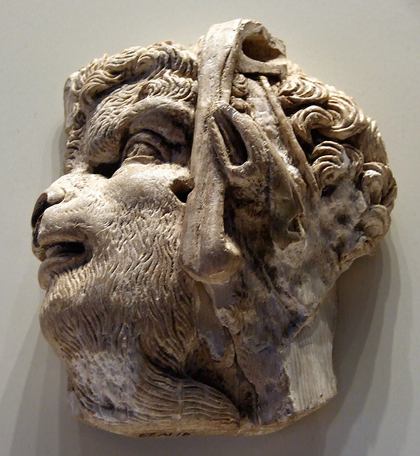 Ivory Applique with the Head of Pan in the Getty Villa, July 2008