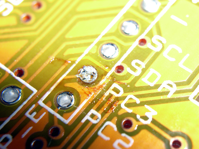 Defective PCB - front side