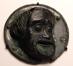 South Italian Roundel with a Comic Mask in the Getty Villa, July 2008