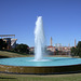 Fountain in front of the LBJ Library