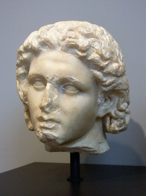 Marble Head of Alexander the Great in the Getty Villa, July 2008