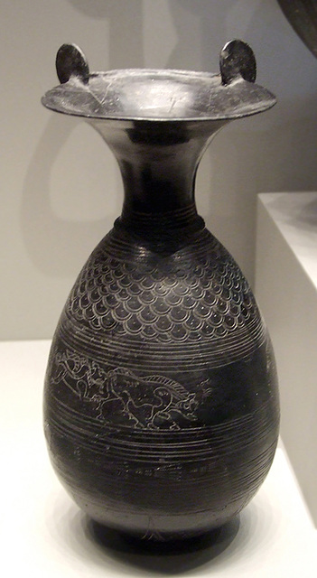 Etruscan Pitcher with Incised Decoration in the Getty Villa, July 2008