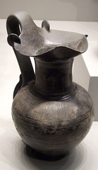 Etruscan Bucchero Oinochoe with Incised Decoration in the Getty Villa, July 2008
