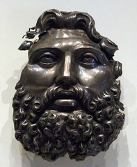 Silver Relief Mask of Jupiter as Serapis in the Getty Villa, July 2008