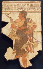 Etruscan Wall Panel with an Athletic Trainer in the Getty Villa, July 2008