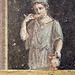 Detail of a Wall Painting Fragment with a Woman on a Balcony in the Getty Villa, July 2008