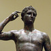Detail of the Victorious Youth in the Getty Villa, July 2008