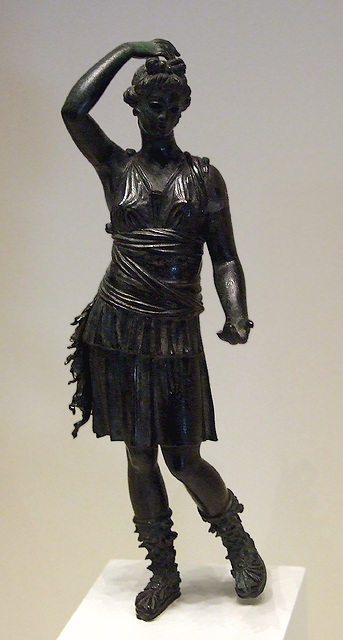 Roman Bronze Statuette of Diana in the Getty Villa, July 2008